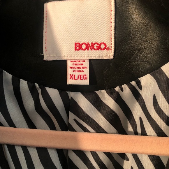 NWT Bongo Black Faux Leather Moto Jacket - Picture 7 of 11